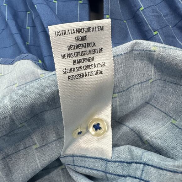 Robert Graham Shirt Mens 2XLT Geometric Pattern Designer Contrasting Trims - Picture 8 of 16